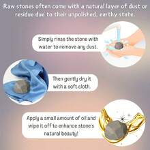 1块强蓝光天然拉长石原石，适合抛光，可用于家居办公装饰、DIY珠宝制作，形状不对称，闪光彩虹色长石簇，圣诞节、感恩节、情人节及其他节日礼物 - 彩色 - 查看 10