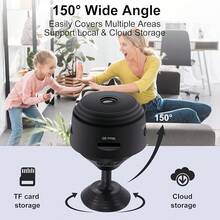 Cámara Oculta, Mini Cámara de Vigilancia WiFi HD 1080P con Visión Nocturna y Detección de Movimiento - Cámaras de  Inalámbricas para Interior/Exterior para Monitoreo de Hogar, Coche, Bebés y Mascotas - A9 Mejorado - Negro - Ver 6