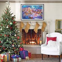 1000片拼图玩具，尺寸70厘米*50厘米，油画风景卡通图案，成人减压，装饰艺术品，适合万圣节、圣诞节、生日礼物