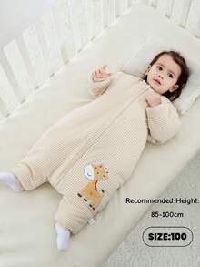 Children Quilted Sleeping Bag For Four Seasons Infant Toddler Boy Girl Detachable Sleeve Split Leg Striped Printed Sleepsack One Piece Sleep Sack - Multicolor - View 20