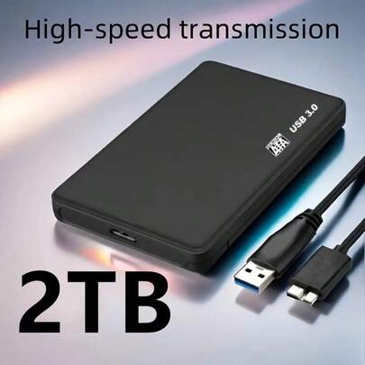 4TB 2TB Ultra-Fast Portable External HDD, High-Capacity High-Speed External Hard Drive,For Computer,Dash Cams,Portable 4TB 2TB External Hard Disk, Sleek Design, Reliable Storage, Ideal For Students, And Professionals (USB 3.0)