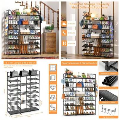 9 - Tier Metal Shoe…