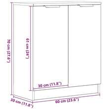 Sideboard Schwarz 60 x 30 x 70 cm Holzwerkstoff