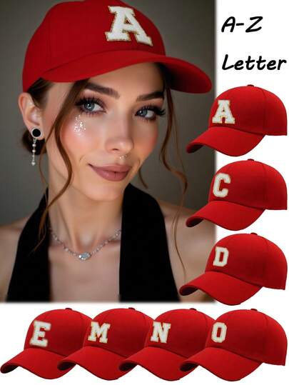 1pc Unisex 26 Letter Adjustable Baseball Cap, Casual Breathable Sun Protection Hat, Suitable For Outdoor Daily Wear