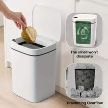 Senmeo L8 Cream White Smart Sensor Trash Can (14/16L, Single Mode) | Touchless Motion Sensor Bin - Silent Sealed Kitchen Trash Can - 14公升 - 查看 5