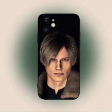 Funda de teléfono de Leon S. Kennedy de 4 compatible con iPhone 15, 14, 13, 12, 11, Plus, Pro Max, XS, X, XR, SE, Mini, 8, 7 de silicona suave en color negro. Funda compatible con Samsung Galaxy S17 Pro Max, S17 Pro, S17, S16 Pro Max. - Z3 - Ver 10