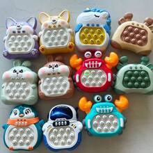 可爱仓鼠、恐龙、鹿快速按压游戏机，7 种模式，999 个游戏级别，配有灯光，手持游戏机，快速益智游戏机，泡泡按压玩具，游戏机 - 彩色 - 查看 3