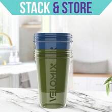 2 Pack 20oz Shaker Bottles With Stainless Steel Balls, Leakproof Odor Resistant For Protein Shakes, Gym & Travel, Durable For Daily Use, Easy To Clean, Perfect For Fitness Enthusiasts, Halloween Gift For Athletes, Essential Workout Accessories - Green / Blue - View 6