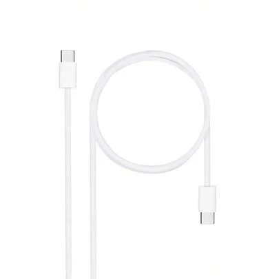  Câble Nanocable USB-C 2.0 60 W 3 A, USB-C/M-USB-C/M, blanc, 2 m