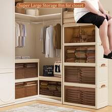 4layers Storage Bins With Lids, 4PC Stackable Storage Bins With Wheels Collapsible Storage Bins, Foldable Storage Containers With Door For Home And Office Closet Organizers Storage Bins Plastic Boxbedroom,Organizer,Organiser,Home Storage,White T Shirt Women,Black Pants Women,Ladies Winter Clothes,Dress,Winter Clothes For Ladies,Elegant Woman Dresses,White Shirt For Ladies,Long Sleeve,White Jumpsuit For Women,Spring Dresses For Women,Spring Outfits For Women,Spring,Spring Clothes,Minimalist,Summer Tops - Màu be - Xem 6