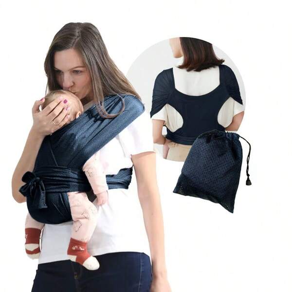 Portabebés mochila, portabebés transpirable de frente para bebé, fular portabebés ergonómico y suave para recién nacidos