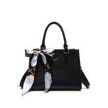 Women's Handbag, Fashion Business Casual Commute Shopping Tote Bag, Black Color, Can Be Worn Crossbody