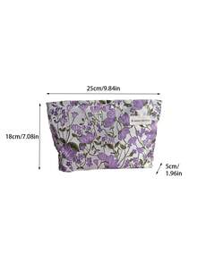 1pc Large Purple Daisy Elegant Premium Storage Bag, Makeup Pouch, Cosmetic Bag, Travel Essential, Large Capacity, Large Makeup Bag, Christmas Gifts, Pouch, Travel, Gifts For Women, Women's Travel Essential, Pouch, Clutch / Small Handbag, Makeup Organizer, Pouch, Brush Holder, Mini Pouch, Large Capacity Pouch,Gifts For Women,Christmas Gifts,Gift Ideas For Women
