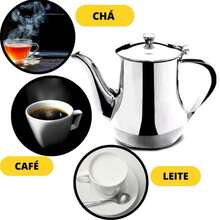 280ml Elegant Stainless Steel Teapot For Coffee Tea Milk With Imperial Handle And Lid - Multicolor - View 4