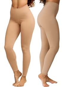 Women's Petticoat Pants Second Skin Non-Transparency Fashion Comfortable Basic Wear Underneath - 米色 - 查看 1