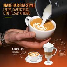 Puldoum Automatic Electric Milk Frother,4-In-1Instant Milk Frother Steamer,11.8oz/350ml Hot And Cold Foam Milk Frother,For Latte, Cappuccinos And More,Black - Xem 7