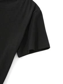 Soy la TIA pero como soy tan CHINGONA también soy la MADRINA, camiseta de impresión de letras, camisita de manga corta de cuello redondo para verano y primavera, ropa de mujer - Negro - Ver 3