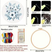 1 Set Kit de bordado para principiantes, incluye patrón de punto de cruz impreso, hilos, aro de bordado, agujas, instrucciones, kit de manualidades DIY de 7.87x7.28in, regalo ideal para Halloween, Acción de Gracias, San Valentín, Navidad, Cumpleaños