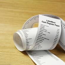 5 piezas/10 piezas Papel térmico para caja registradora de 57*40 sin tubo central, ideal para impresión de pedidos en oficinas, restaurantes, hoteles, supermercados y grandes centros comerciales