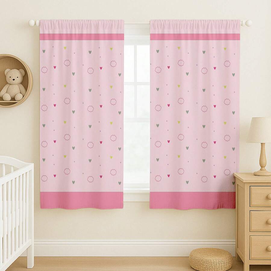 Cortina Infantil Sublimada Para Quarto Bebê 2,00x1,50m Menino e Menina Animais Estampas Diversas