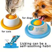 Pet Lick Mat Yogurt Licking Plate Slow Feeder For Dogs & Cats - Interactive Snack Bowl With Blue & White Design, Promotes Dental Health & Mental Stimulation, Plastic Material, Pet Licking Mat, Pet Snack Time, Playful Pet Design, Smooth Surface - Multicolor - View 8