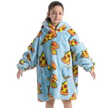 Manta con capucha, manta con capucha con estampado de borreguito para mujeres, sudadera con manta estampada ultra suave y cálida para mujeres, hombres y adultos, regalo para damas