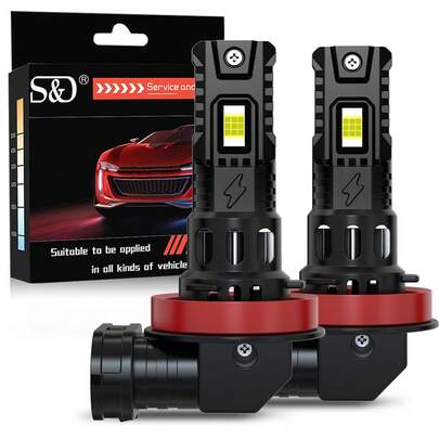 S&D Luzes LED S&D H11 30000LM 70W Hb3 9005 Hb4 9006 Lâmpadas de farol Canbus NO Erro Auto Turbo Luzes de neblina Plug Play 6000K 12V