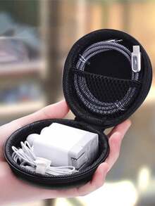 Rose Red Shiny Heart Pattern Letter A-Z Portable Mini Storage Bag,Love Pattern Waterproof And Anti Drop Digital Bag, Initial Name Logo Phone Charger Data Cable Storage Bag, Zipper Storage Box Around Wallet Data Cable Bag Digital Bag Electronic Bag Electronic Storage Device Data Cable Storage Device Wireless Earphones Bluetooth Earphones Headphones Business, Travel, School, College, Office,Couple, Back To School, Favorite Her