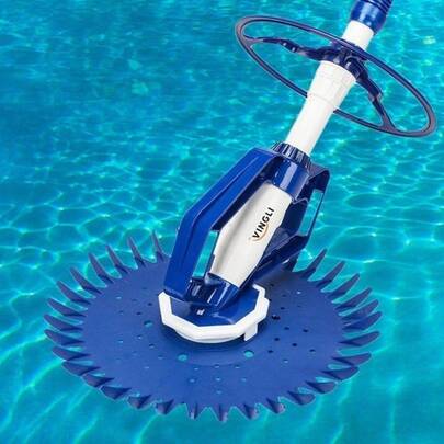 Automatic Swimming Pool Vacuum Cleaner Inground Above Ground & Hose Set Blue
