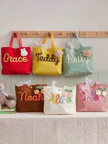 1pc Customized Christmas Children's Handbag, Personalized Handbag, Customized Children's Coin Purse, Back To School Or Birthday Gift, Baby Shower Gift, Customized Gift, Customized Christmas Gift, New Year Gift - Multicolor - View 8