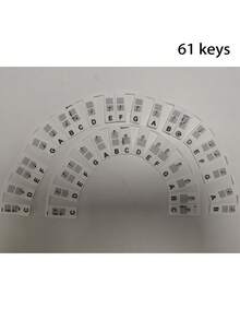 1pc Reusable Silicone Piano Note Guide, Easy Install & Remove Piano Keyboard Note Stickers, Fit For 61/88 Key Pianos, No Glue Needed, Sound Insulating, Kalimba Thumb, Tuning Fork