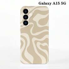 1pc Minimalist Asymmetrical Patchwork Pattern Glossy Hard Shell Phone Case, Suitable For IPhone 11/12/13/14/15/16 Pro Max