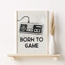 1 件帆布墙饰、带框墙饰、游戏玩家墙饰、男孩卧室装饰、现代黑白艺术、游戏室装饰、房间装饰、宿舍装饰、卧室装饰、家居装饰、海报、波西米亚风格装饰 - 彩色 - 查看 7