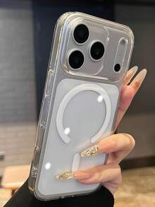 奢华高透明磁吸防震手机壳，兼容 17 Pro Max、17 Pro、17 Air、17、16、15、14、13、12 Pro Max、11，防震后盖，支持无线充电 - 白色 - 查看 4