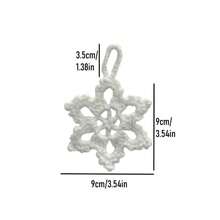 10 Pcs Hand-Crocheted Snowflake Pendants, Holiday Home Decor Party Supplies, Classic Handmade Fabric Snowflake Wedding Decorations, Handmade Pendants, New Year's Holiday Gifts, Home Decor, Small Snowflake Fabric, White Snowflakes, Beautiful Gifts And Jewelry, No Batteries Or Power Required
