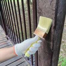P&H   7 Inch Deck Stain Brush, Deck Paint Brush, Wide Large Brush For Staining Wood Wall Fence, Lime Wash Paint Brush Applicator For Smooth Rough Textured Surfaces, Home Repair Painters Tools - 2 PCS, 3-iNCH - View 6