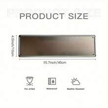 THE QUEEN Vintage Metal Tin Street Sign - 40.64x10.16 Cm Rustic Distressed Pink Wall Decor For Home, Bar, Cafe, Garage, Farmhouse, Garden, Porch & Patio, Cafe Signage, Garden Accessory, Bold Text Design, Weathered Finish - 彩色 - 查看 2