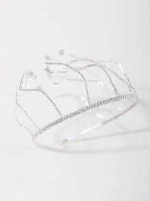 1pc Crystal Embellished Headband, Elegant Hair Accessory Suitable For Weddings, Parties, Banquets, Birthdays And Other Occasions