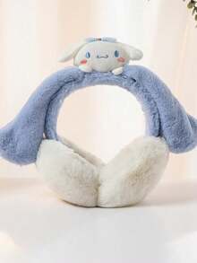 SANRIO 1 件可爱卡通纯色 Hello Kitty 毛绒耳罩，休闲户外自行车保暖耳罩，厚毛耳套，适合秋冬 - 彩色 - 查看 11