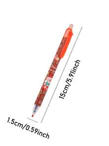 Set di 16 penne gel natalizie a cartoni animati, penne a sfera cancellabili con stampa di Babbo Natale carino, penne con punta fine per uso scolastico e di esame dei bambini, articoli di cartoleria natalizi di alta qualità come regalo per studenti delle scuole elementari