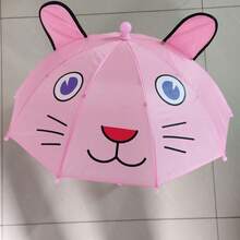 1 szt. losowy wzór, miniaturowy, uroczy parasol z uszami zwierząt, średnica 50 cm, dziecięcy parasol zabawkowy, parasol rekwizytowy, parasol dekoracyjny do fotografii