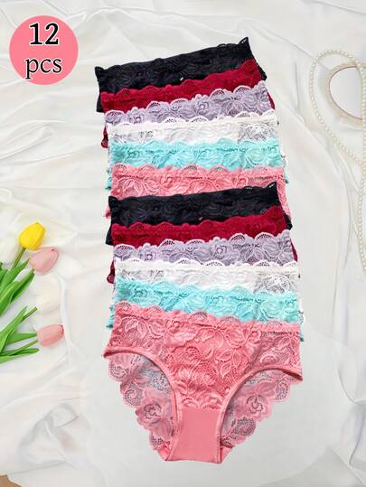 Paquete de 6/12/18 bragas hipster, ropa interior de algodón para mujer, bragas de cintura baja para mujer, bragas de cobertura completa (tallas regulares y grandes), sin costuras, transpirables y cómodas.