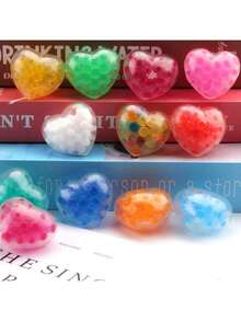 心脏抠皮肤坐立不安玩具，适用于拔毛癖、拔头发、痤疮、挤压、咬指甲、抠皮肤、焦虑症、皮肤搔抓症、挤压缓解焦虑物品、投掷坐立不安玩具、感官坐立不安玩具、生日礼物、百宝箱填充物、生日派对礼物减压玩具、礼品袋填充物、皮纳塔填充物、礼品袋填充物 - 彩色 - 查看 3