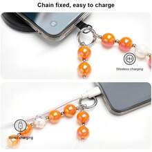 Cute Beaded Phone Wrist Strap Women - Anti-Theft Hands-Lanyard With Jewelry Beads, Multi-Use Charm Bracelet Phone/Camera/Purse/Keys - màu xanh lá - Xem 10
