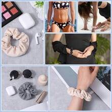 6PCS Stash Scrunchie With Zipper Pocket, Large Hidden Pocket Scrunchies, Ponytail Holder Scrunchy Hair Ties Women Girls (6 Colors)Valentine's Day RDZW - 1 - 查看 3