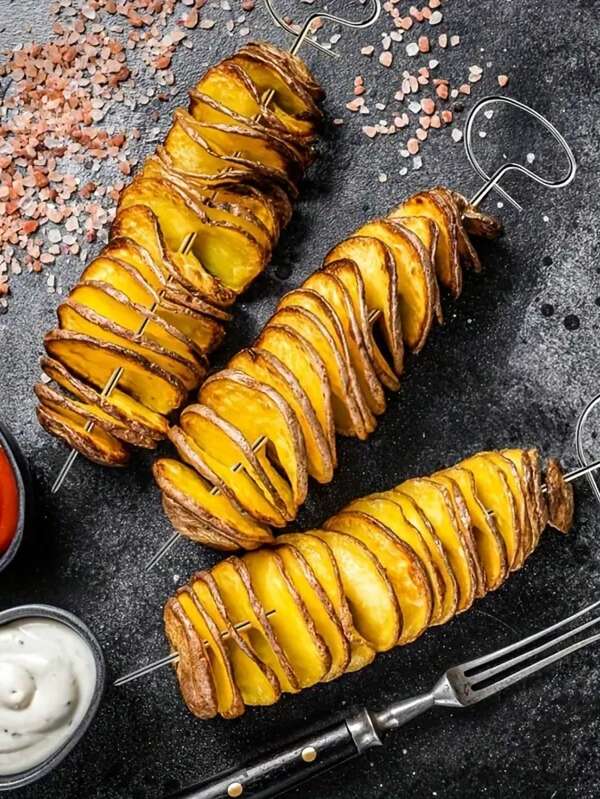 Espiralizador manual de verduras, rallador, pelador, rebanador, cortador de patatas en espiral, cortador de patatas ciclónico, cortador de patatas retorcido, herramienta para hacer patatas fritas en espiral, accesorios para hacer patatas fritas rebozadas