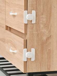 3/6/12pcs Child Safety Locks, Tamper-Proof Cabinet Locks, No Drilling Design, Suitable For Indoor Home Use On Refrigerator, Water Dispenser, Cabinet Doors - Multicolor - View 1