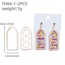 Books Clay Cutters, Polymer Clay Cutters For 3D Bookshelf Clay Earrings Jewelry Making, Back To School Book Clay Cutters For Polymer Clay Jewelry Earrings, Miniature Clay Jewelry Cutters