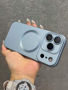 Fashionable Magnetic Matte Soft Phone Case, Compatible With IPhone 17 Pro Max, 17 Pro, 17 Air, 17, 16, 15, 14 Plus, 13, 12, 11 Pro Max, Glass Lens, Supports Wireless Charging - Far Peak Blue - View 3