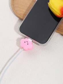 Cartoon Cloud Cable Protector, Prevent Dirt & Damage, Compatible With Iphone 20W Fast Charging Cable, Cable Organizer & Bite Holder Charger Protector - Multicolor - View 5